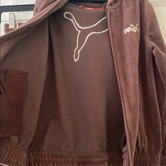 Puma Chestnut Velour Tracksuit Set - Picture 10 of 16